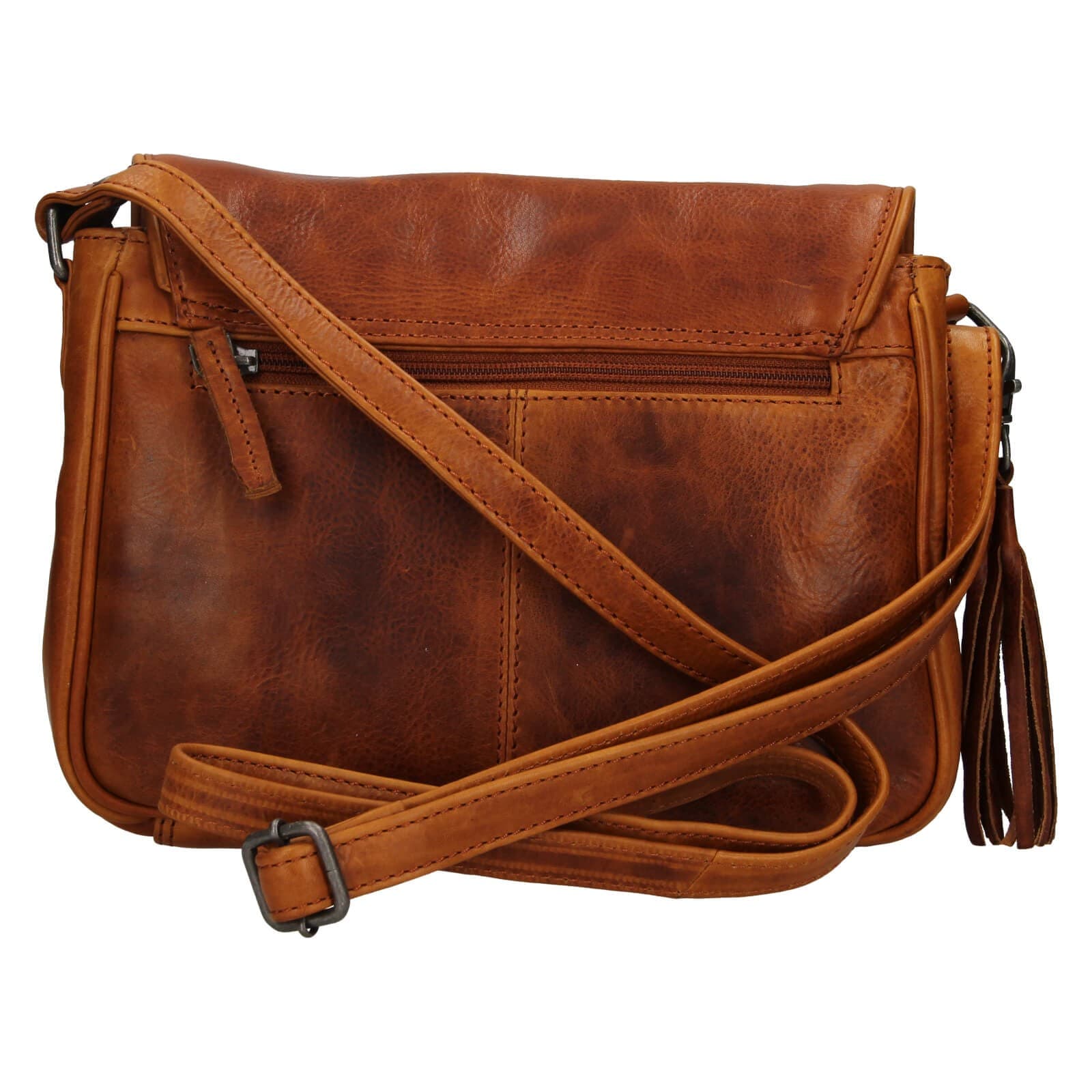 Kožená crossbody kabelka Justified Hoben, hnědá 3