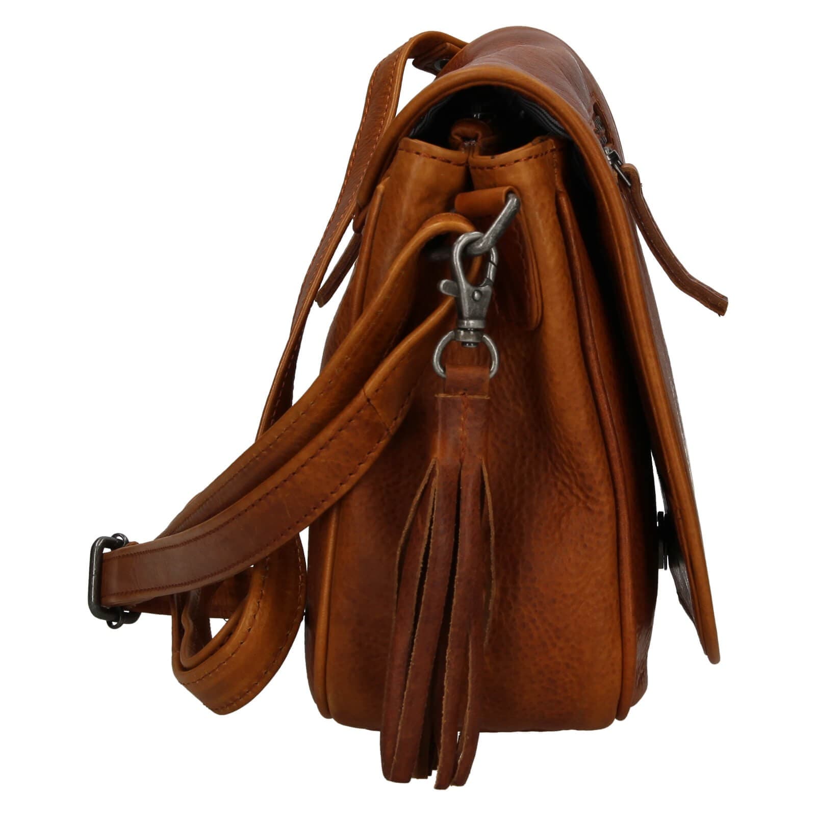 Kožená crossbody kabelka Justified Hoben, hnědá 4