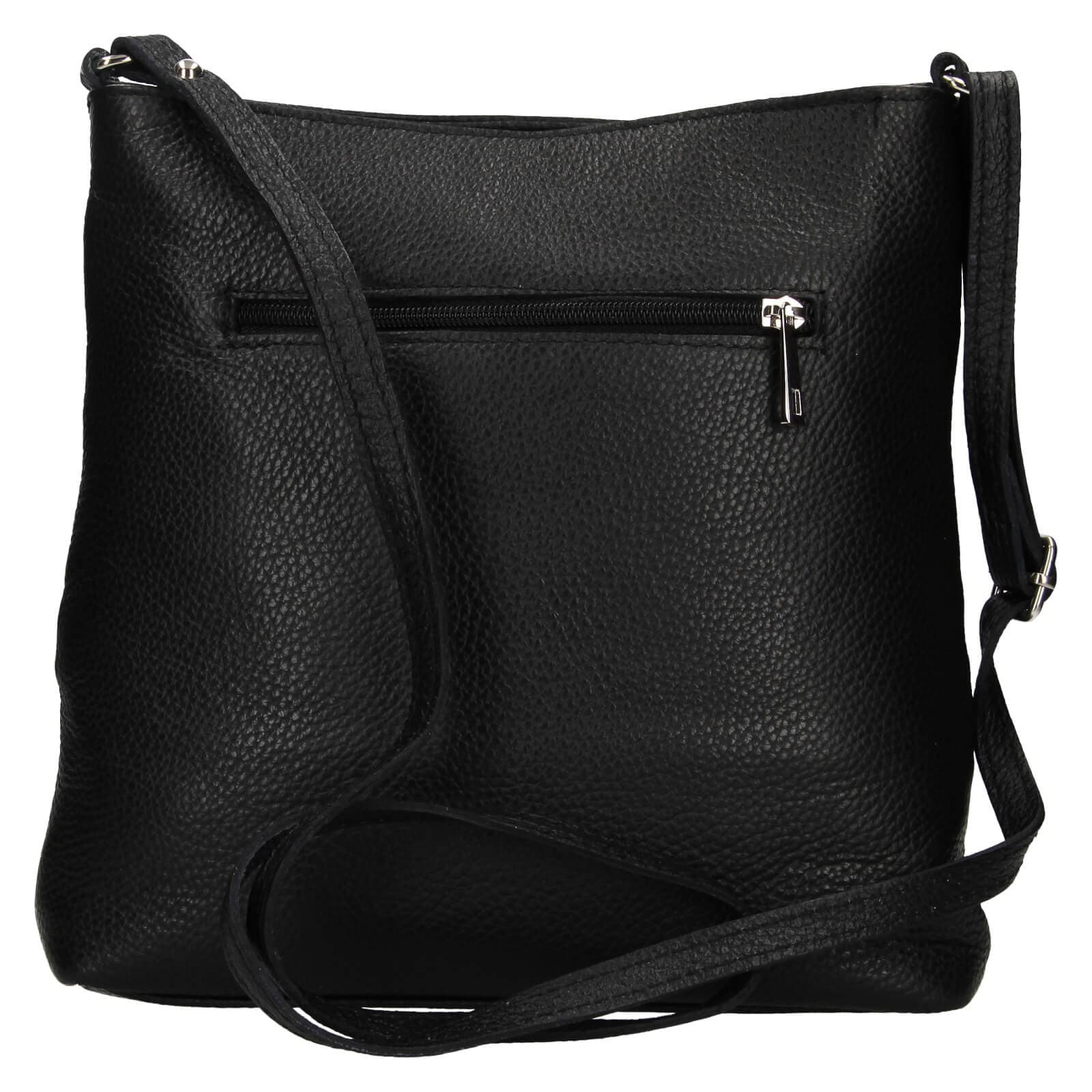 Kožená crossbody kabelka Italia Emma, černá 3