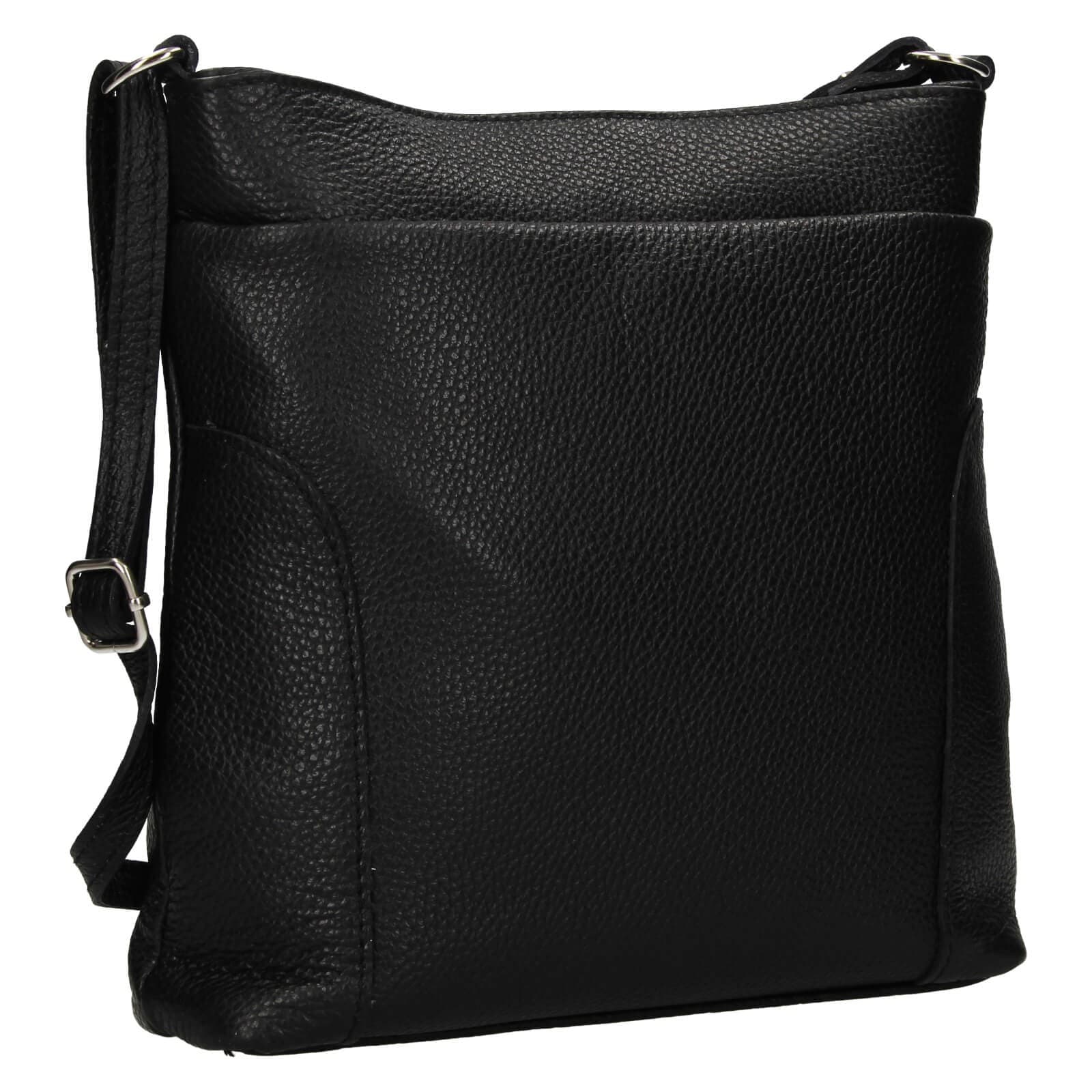 Kožená crossbody kabelka Italia Emma, černá 2