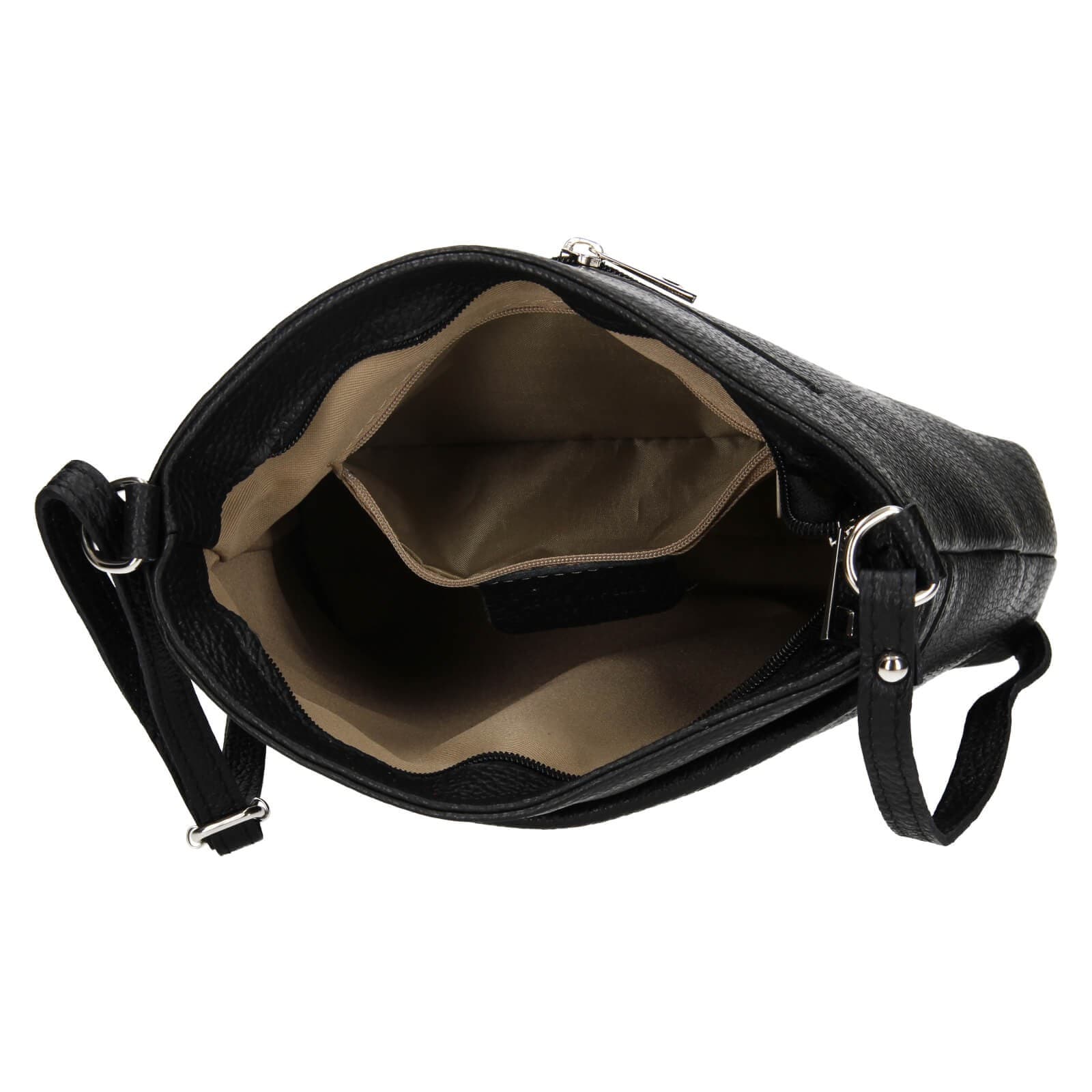 Kožená crossbody kabelka Italia Emma, černá 5