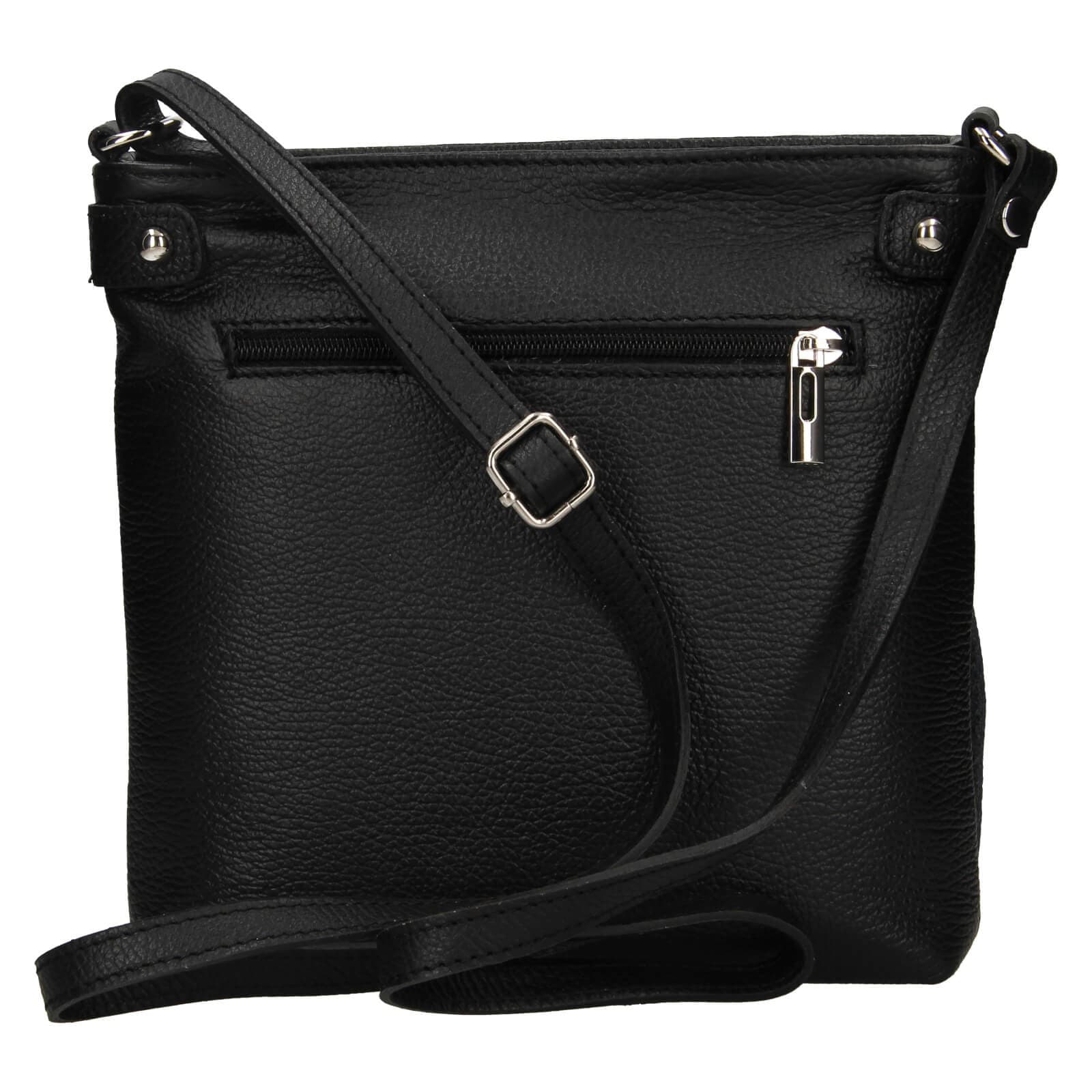 Kožená crossbody kabelka Italia Laura, černá 3