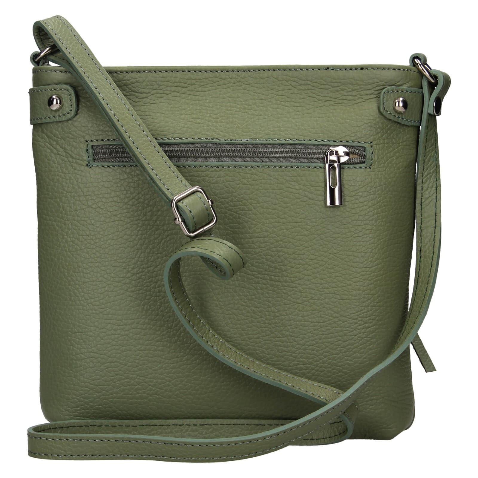 Kožená crossbody kabelka Italia Laura, zelená 3