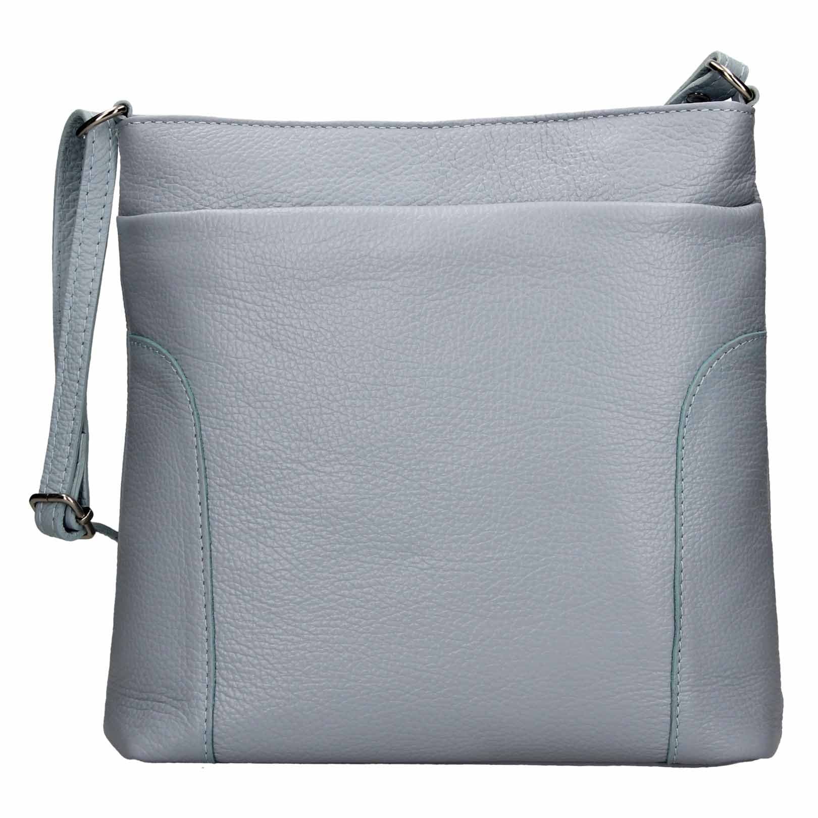 Kožená crossbody kabelka Italia Emma, modrá