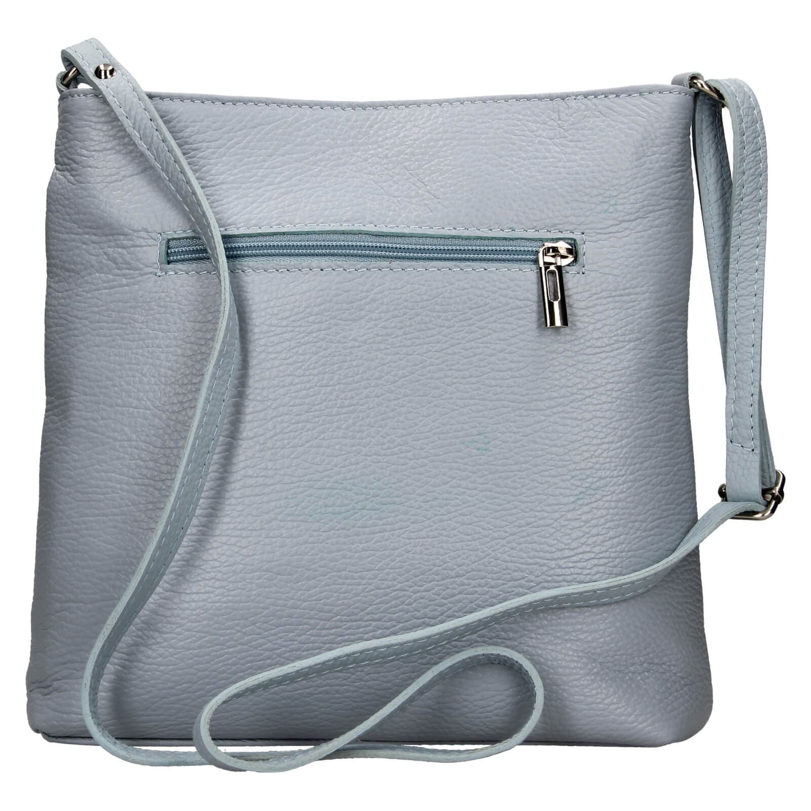 Kožená crossbody kabelka Italia Emma, modrá 3