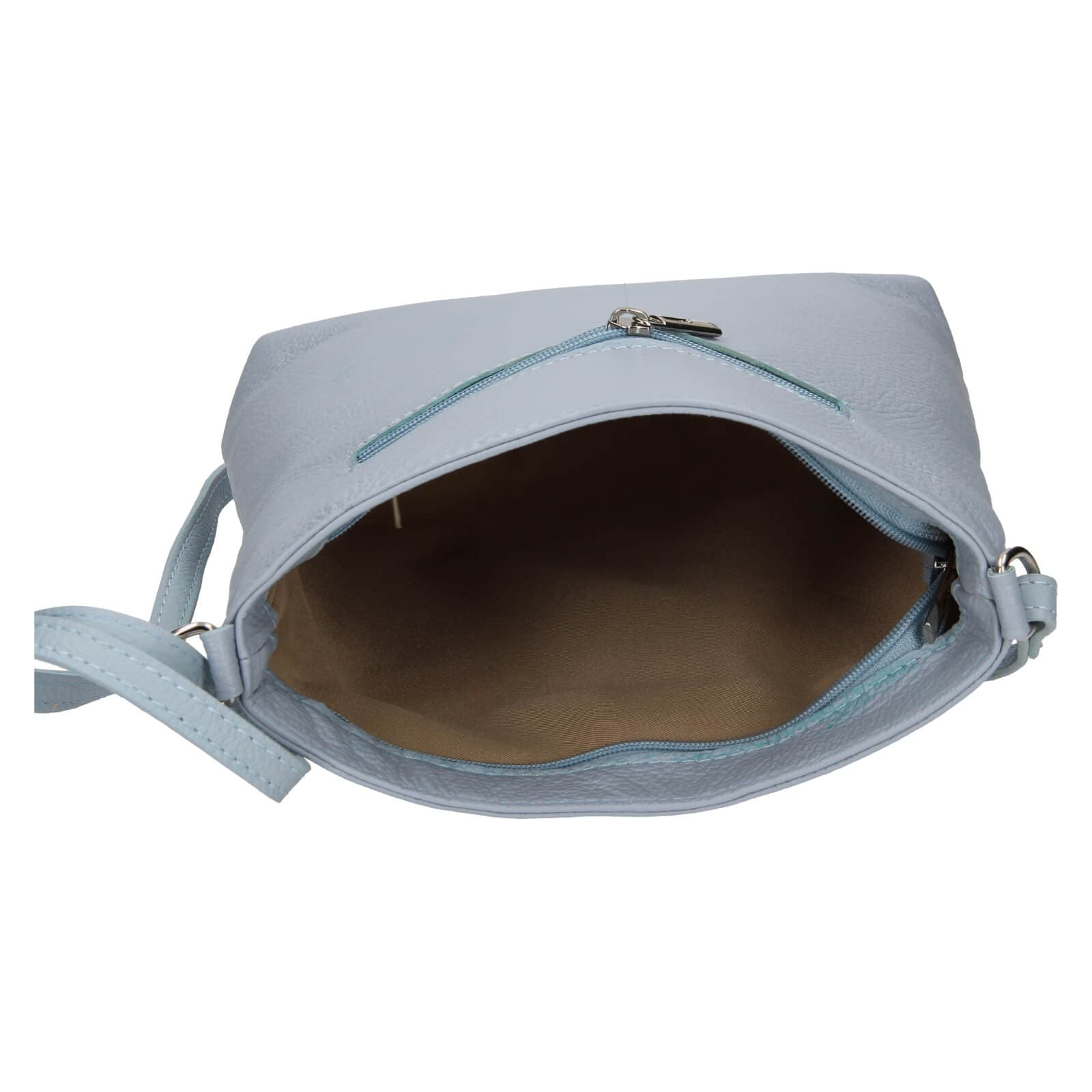 Kožená crossbody kabelka Italia Emma, modrá 5