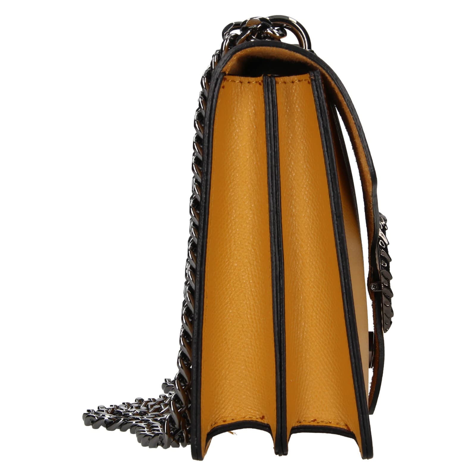 Kožená crossbody kabelka Marina Galanti Aredea, žlutá 4
