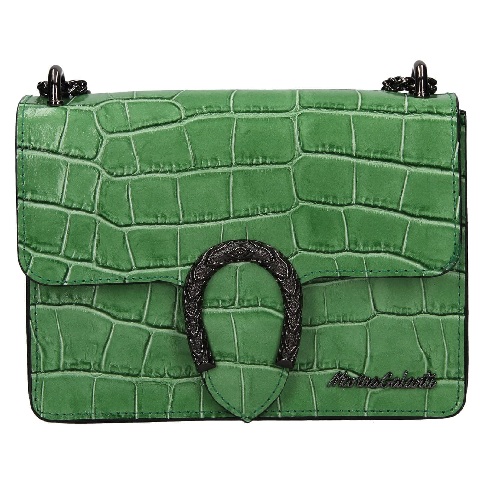 Kožená crossbody kabelka Marina Galanti Elsse, zelená