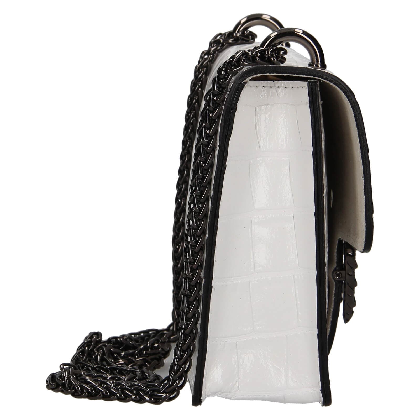 Kožená crossbody kabelka Marina Galanti Elsse, bílá 4