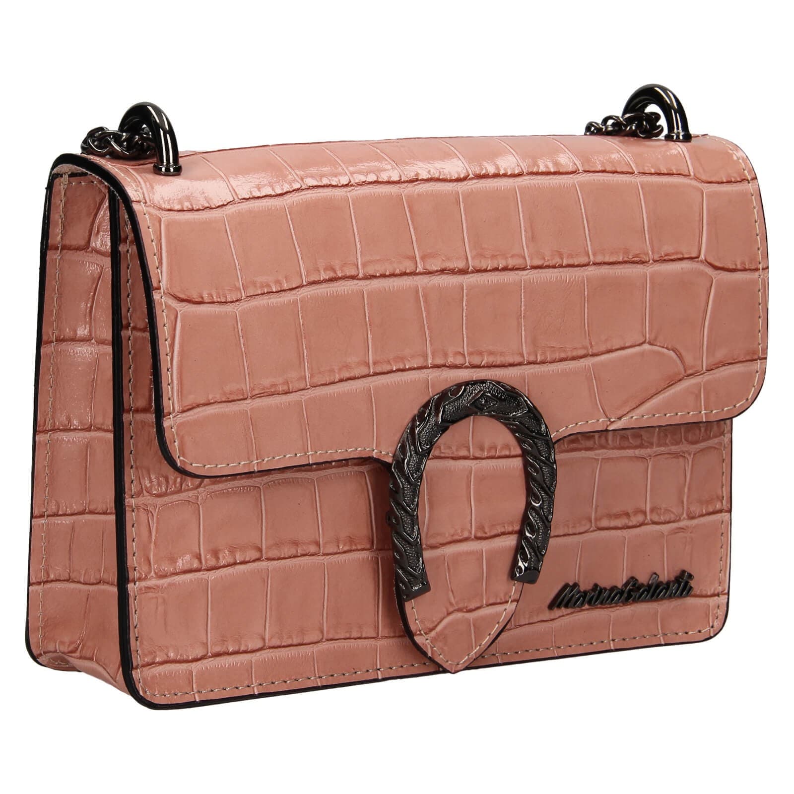 Kožená crossbody kabelka Marina Galanti Elsse, růžová 2