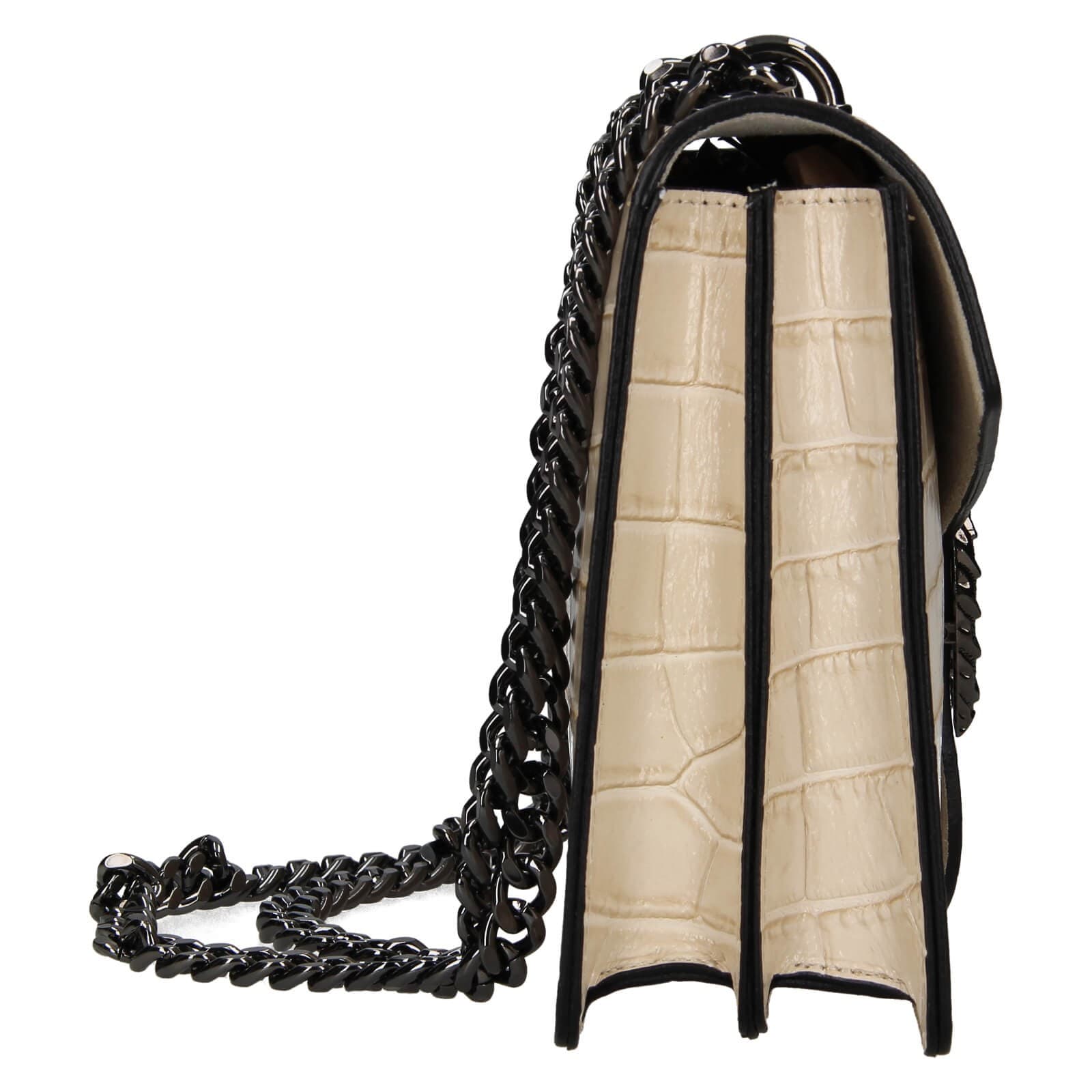Kožená crossbody kabelka Marina Galanti Manett, béžová 4