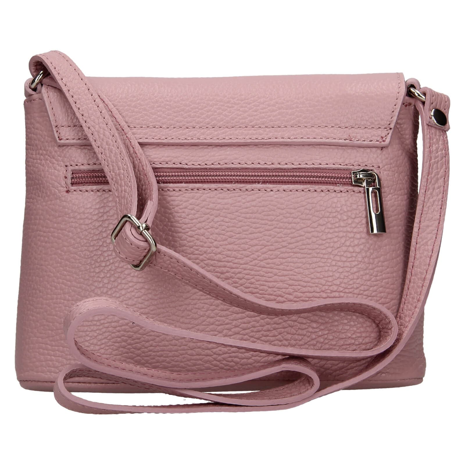 Kožená crossbody kabelka Italia Alice, růžová 3