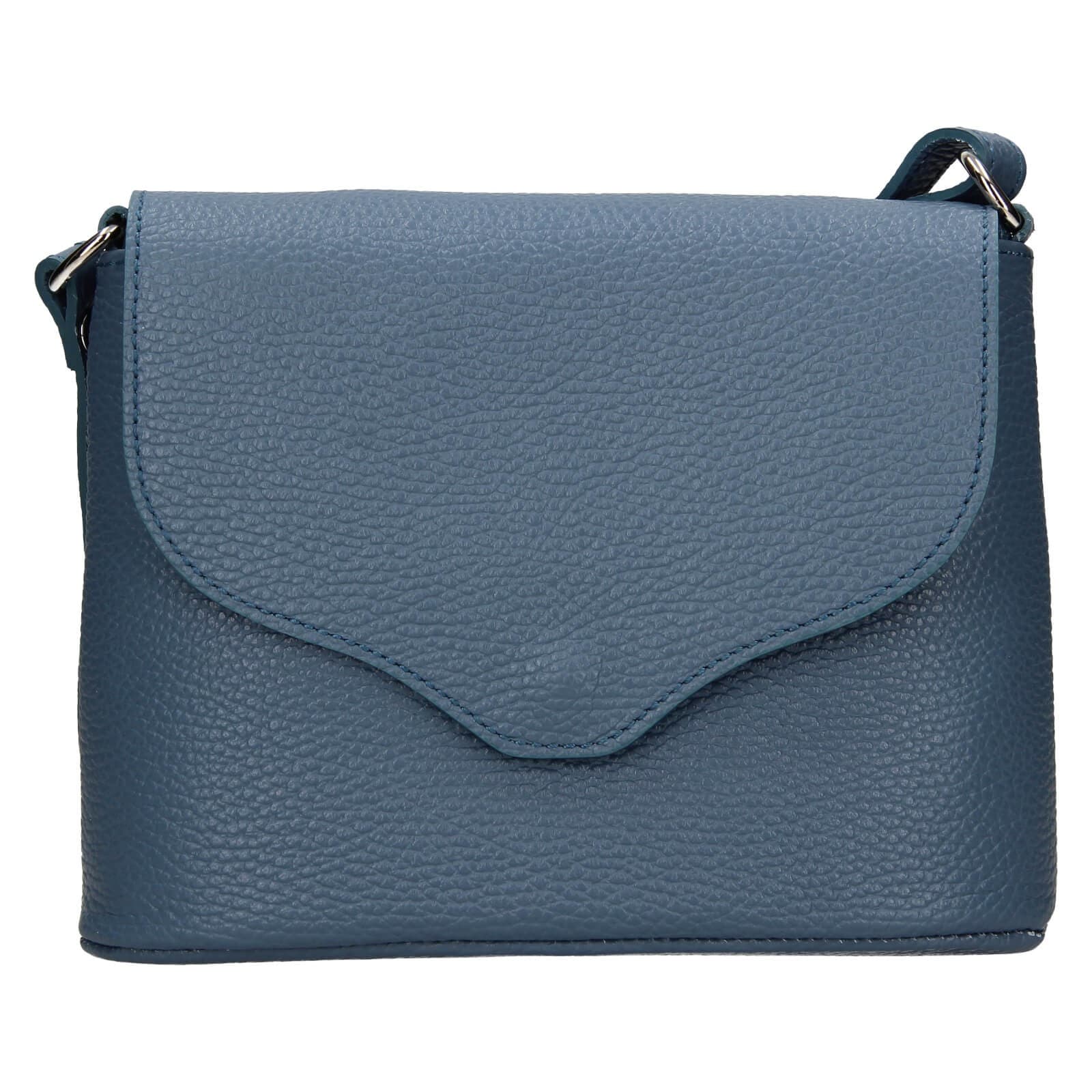 Kožená crossbody kabelka Italia Alice, modrá