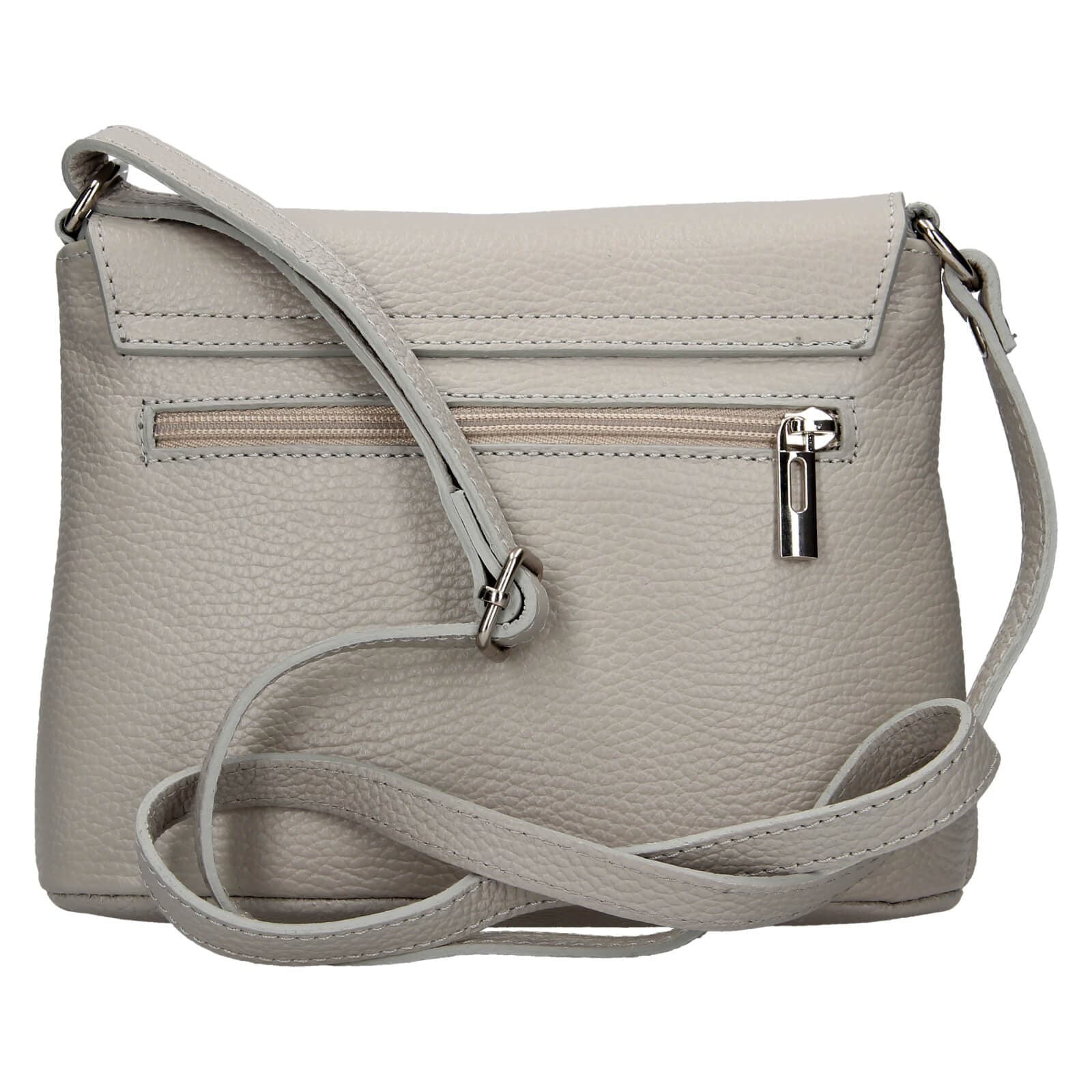 Kožená crossbody kabelka Italia Alice, šedá 3