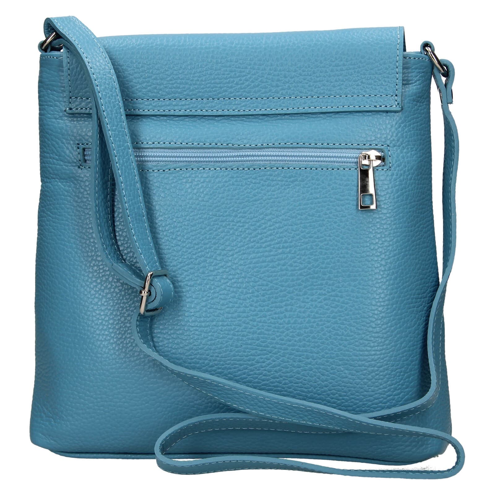 Kožená crossbody kabelka Italia Linda, modrá 3