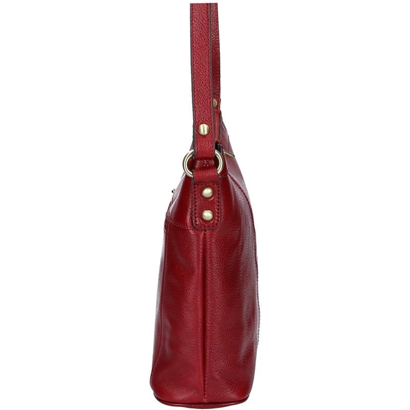 Luxusní kožené crossbody Hexagona 113032- vínová 3
