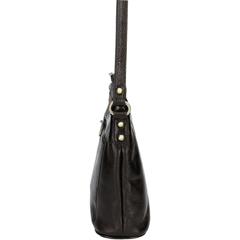 Luxusní kožené crossbody Hexagona 113032- černá 4
