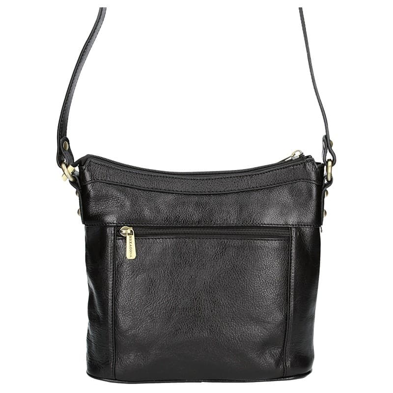 Luxusní kožené crossbody Hexagona 113032- černá 3