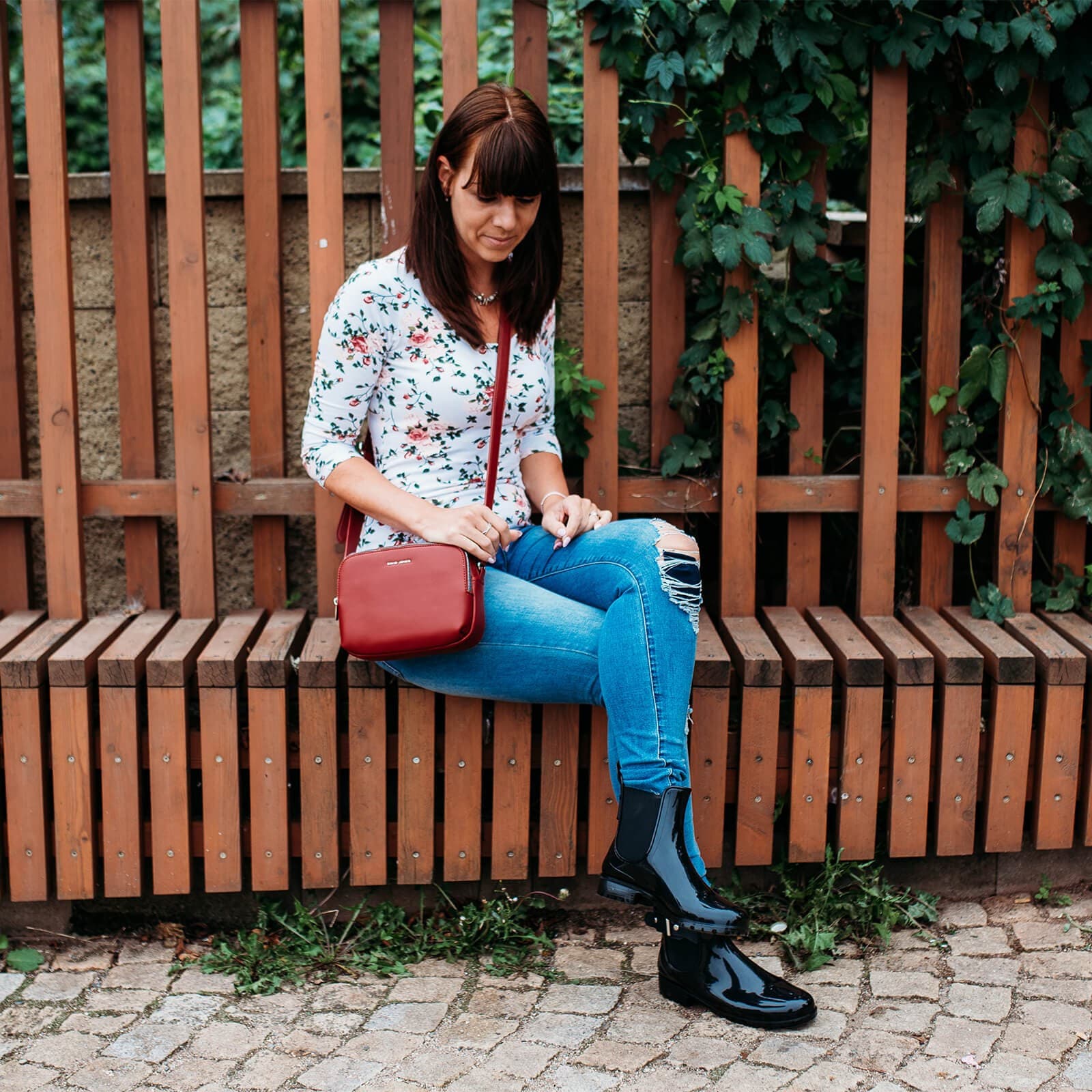 Crossbody kabelka David Jones Arabesa, hnědá 5