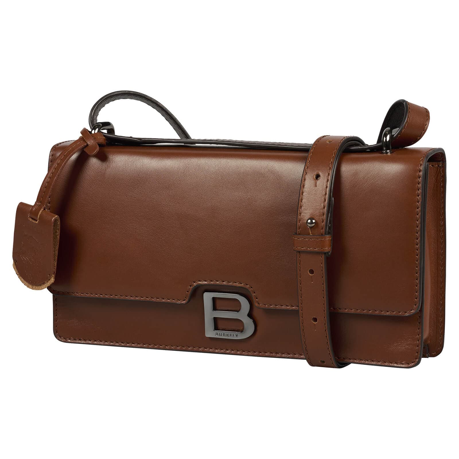 Kožená crossbody kabelka Burkely Meghane, hnědá 2