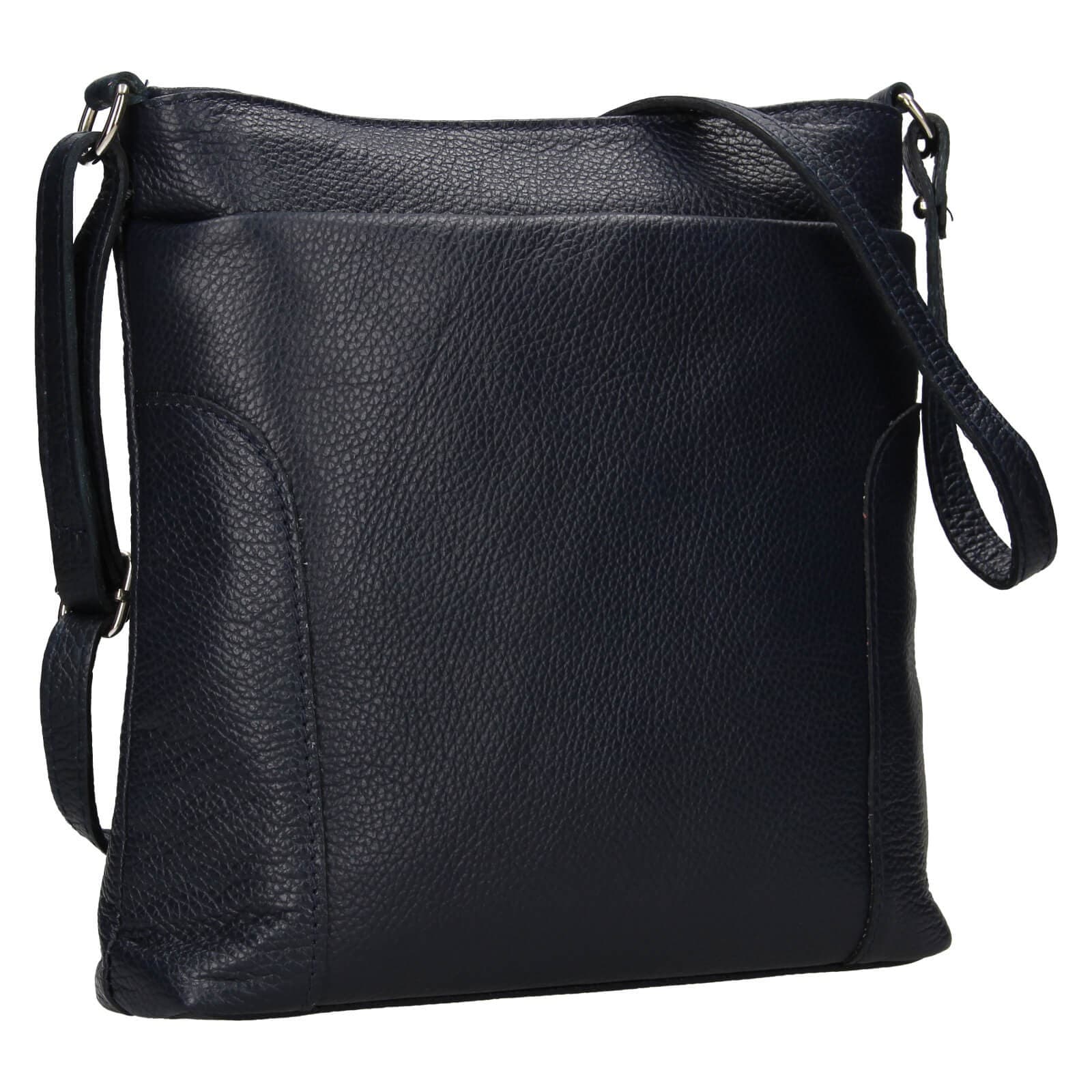 Kožená crossbody kabelka Italia Emma, modrá 2