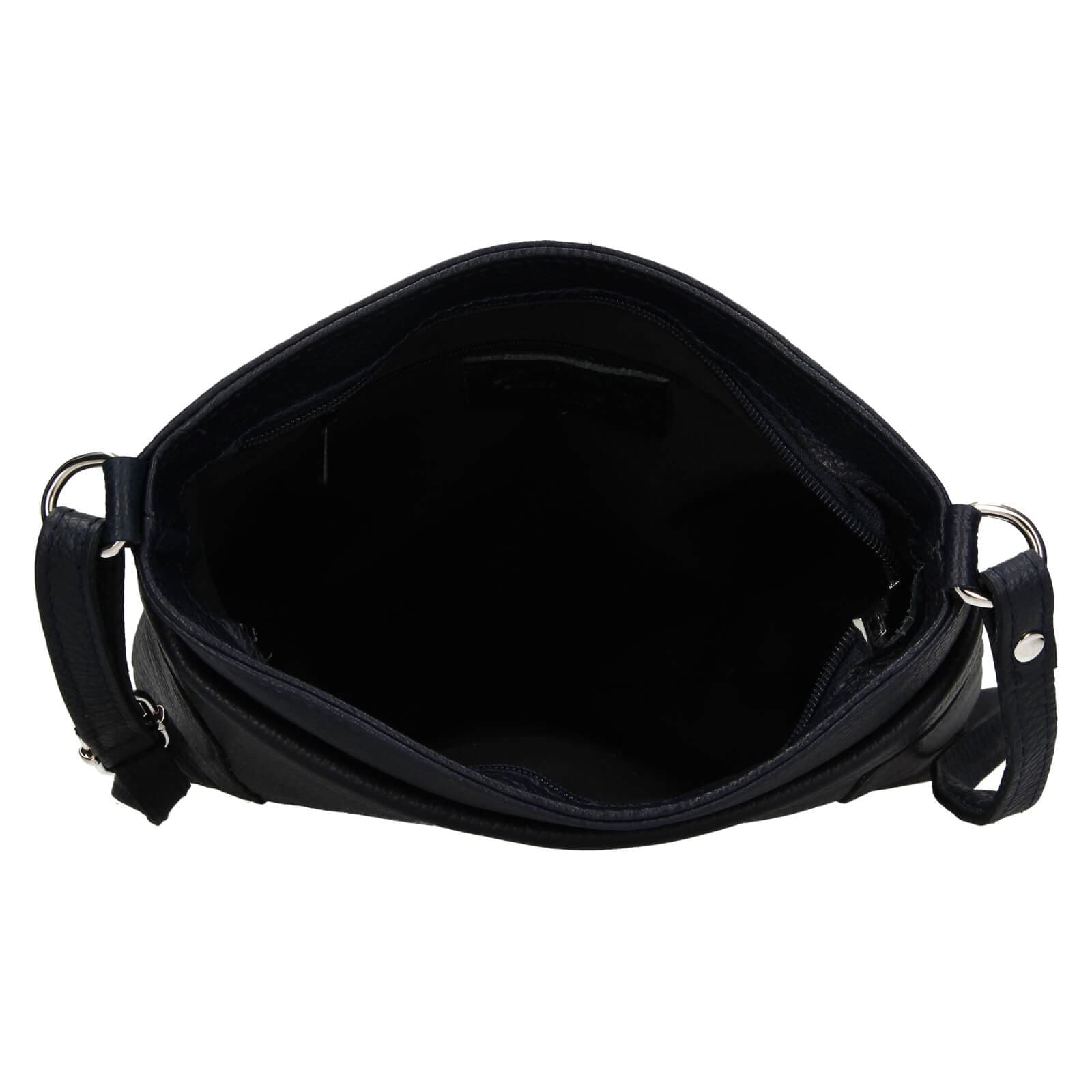 Kožená crossbody kabelka Italia Emma, modrá 5