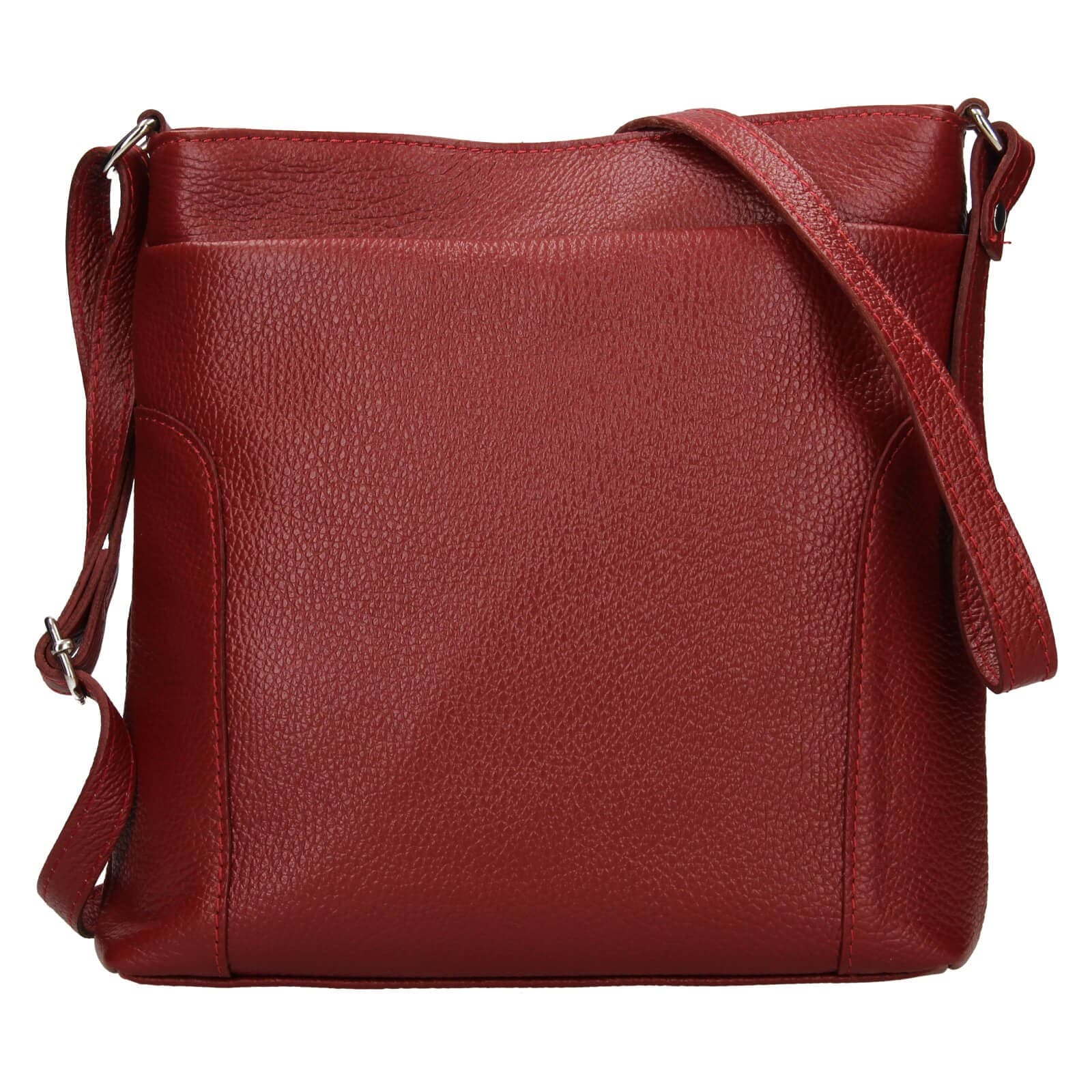 Kožená crossbody kabelka Italia Emma, vínová