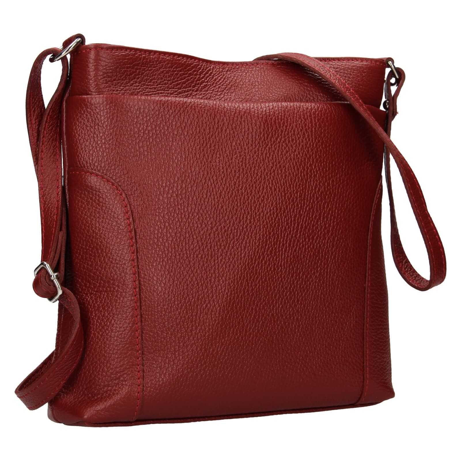 Kožená crossbody kabelka Italia Emma, vínová 2