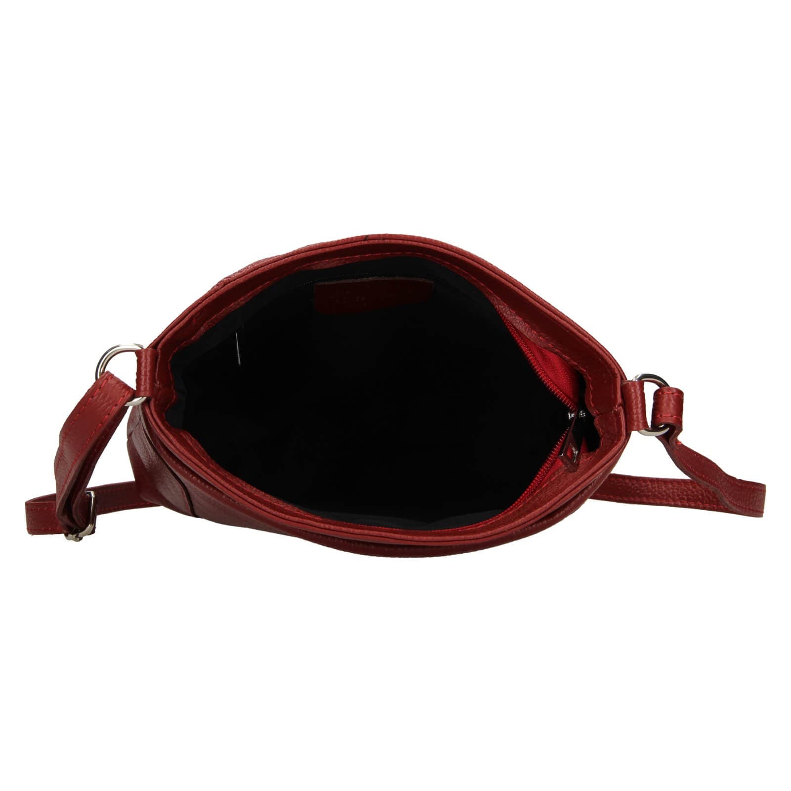 Kožená crossbody kabelka Italia Emma, vínová 5