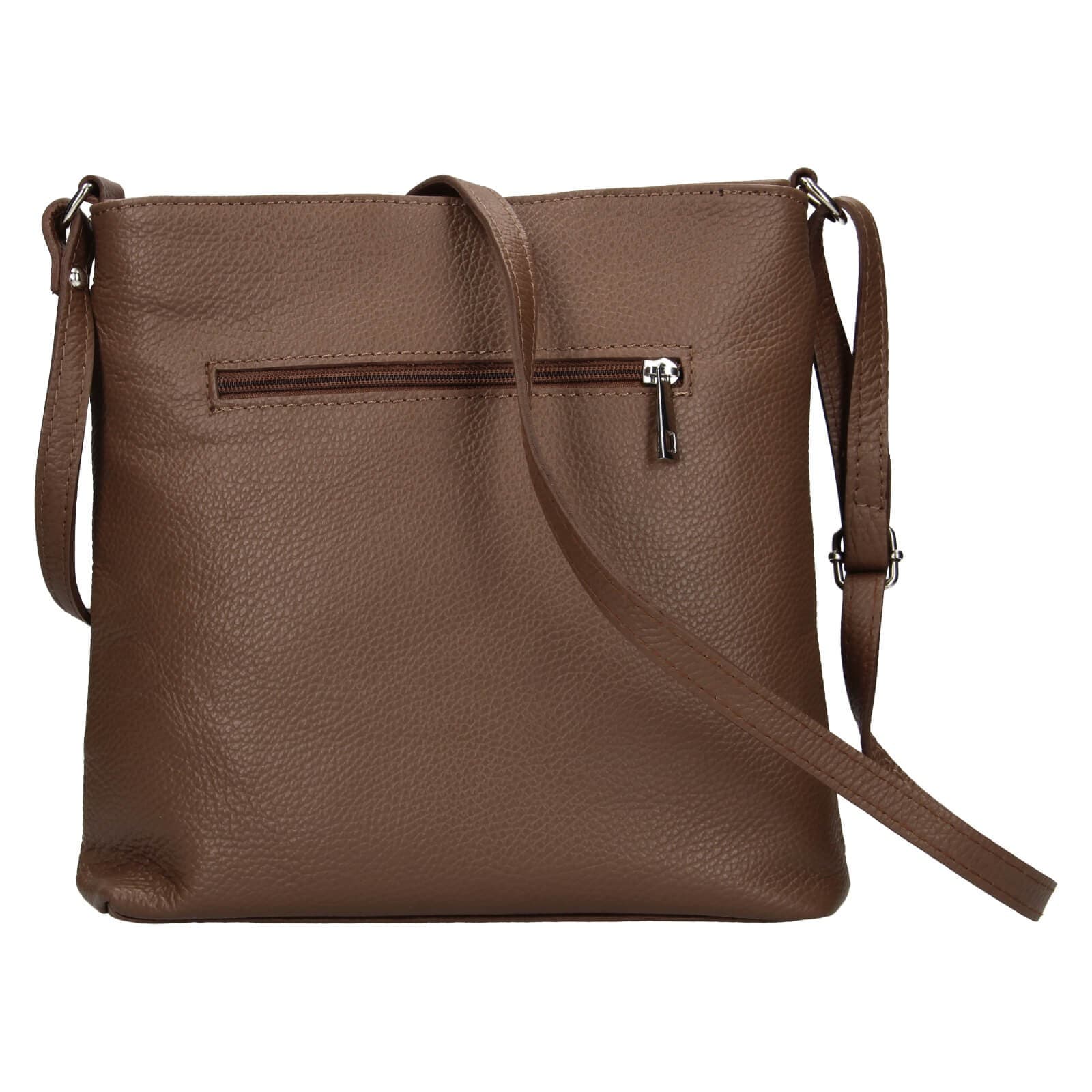 Kožená crossbody kabelka Italia Emma, hnědá 3