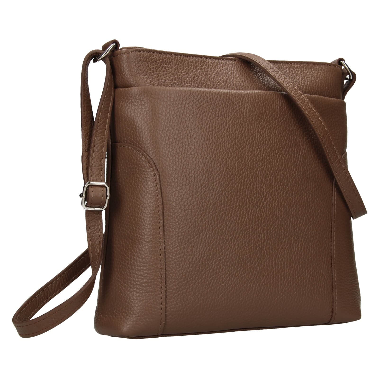 Kožená crossbody kabelka Italia Emma, hnědá 2