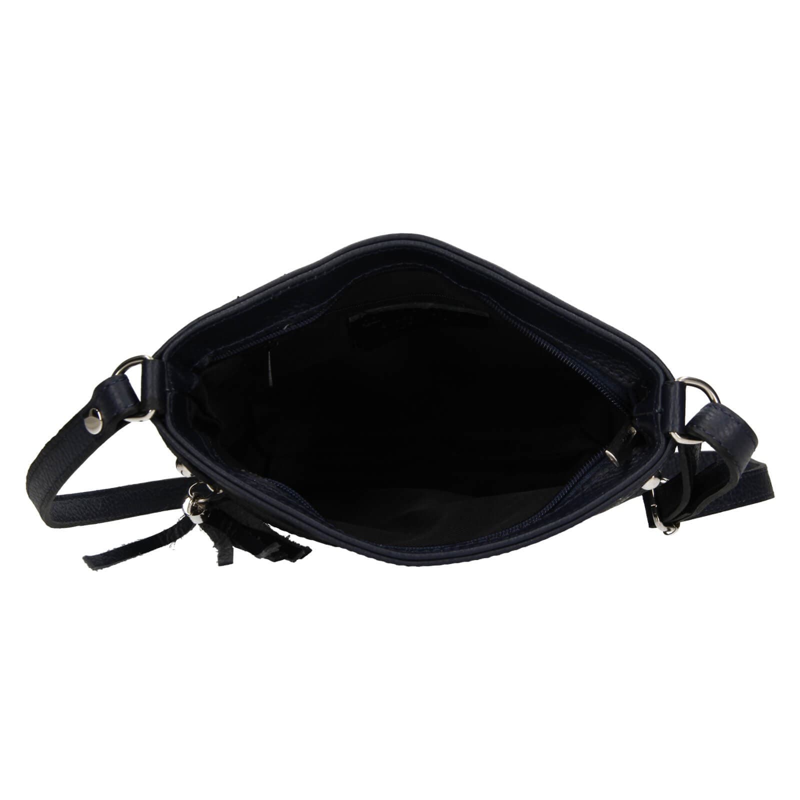 Kožená crossbody kabelka Italia Laura, modrá 5