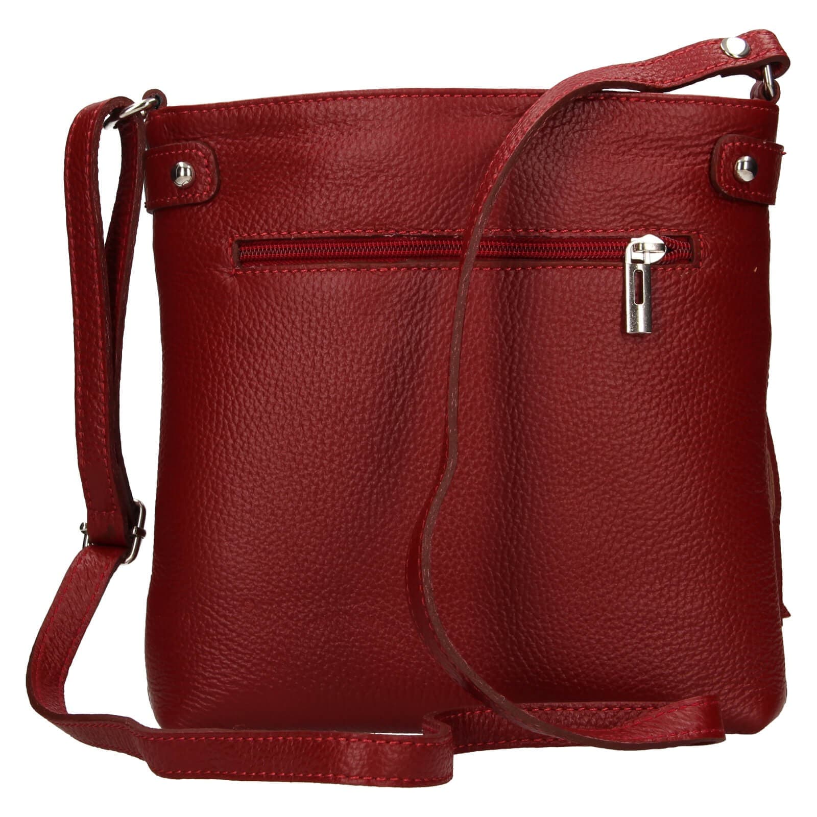 Kožená crossbody kabelka Italia Laura, vínová 3