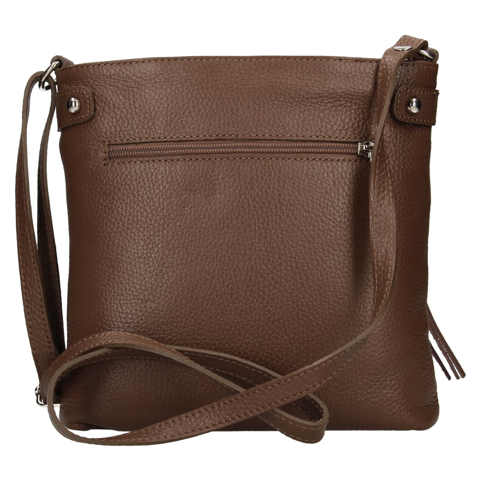 Kožená crossbody kabelka Italia Laura, hnědá 3
