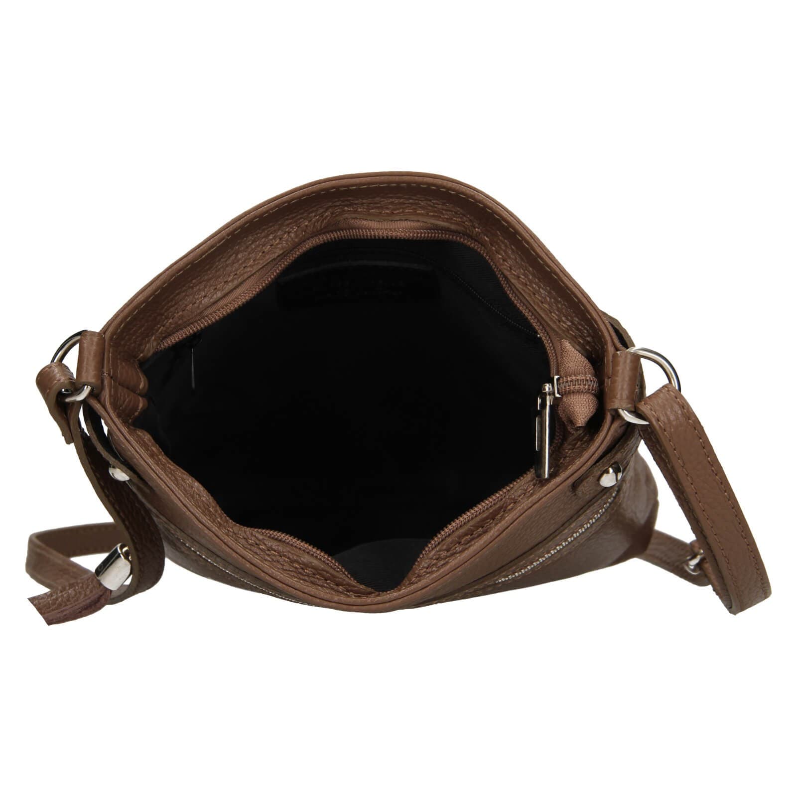 Kožená crossbody kabelka Italia Laura, hnědá 5