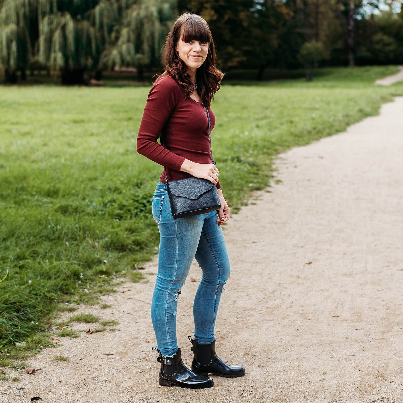 Kožená crossbody kabelka Italia Alice, béžová 6