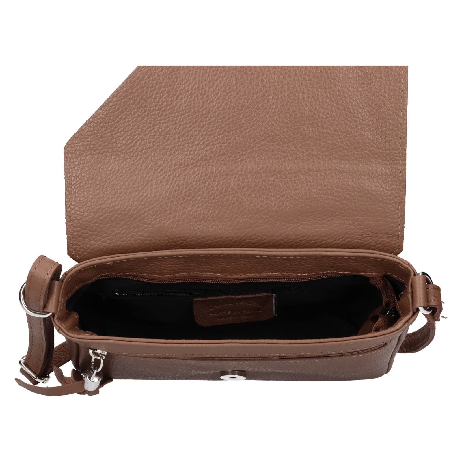 Kožená crossbody kabelka Italia Kalia, hnědá 6
