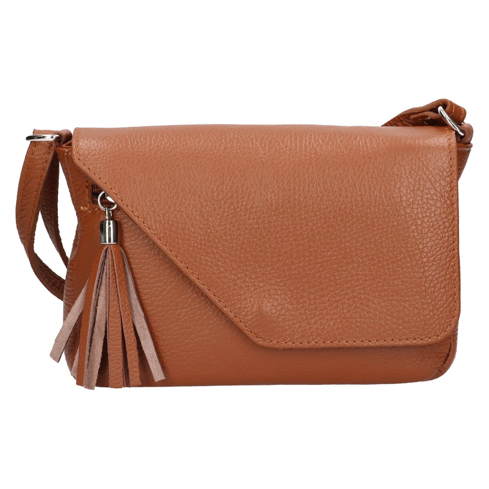 Kožená crossbody kabelka Italia Kalia, hnědá
