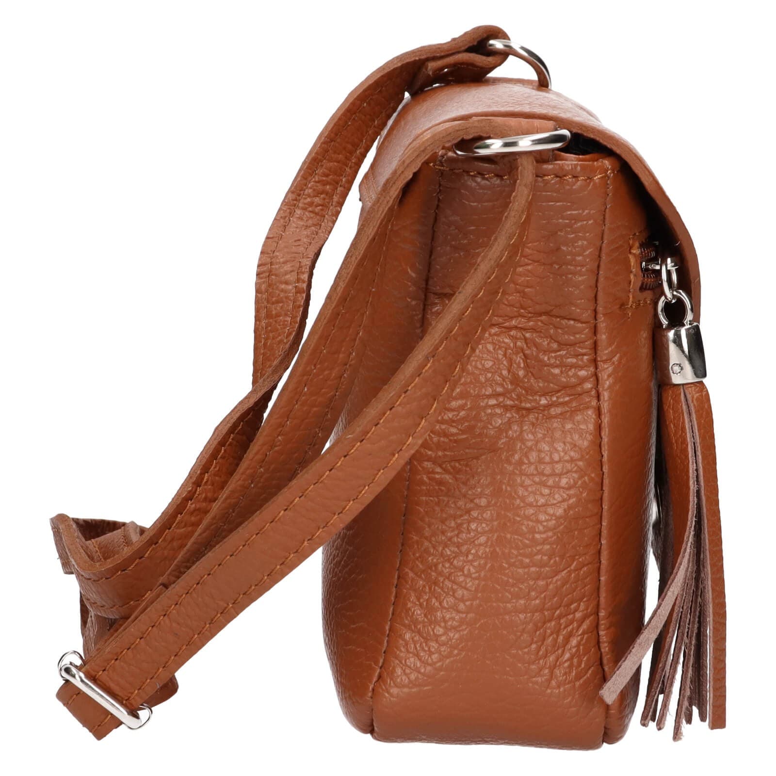 Kožená crossbody kabelka Italia Kalia, hnědá 4