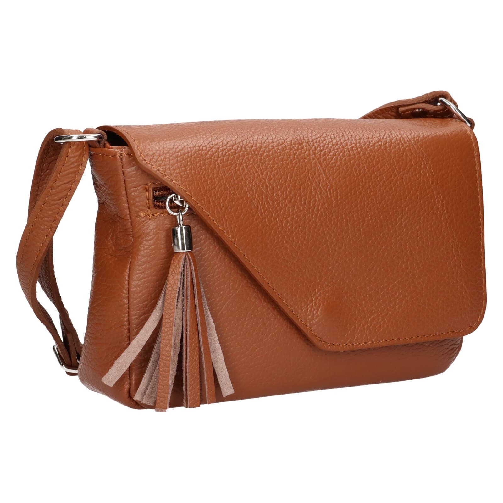 Kožená crossbody kabelka Italia Kalia, hnědá 2