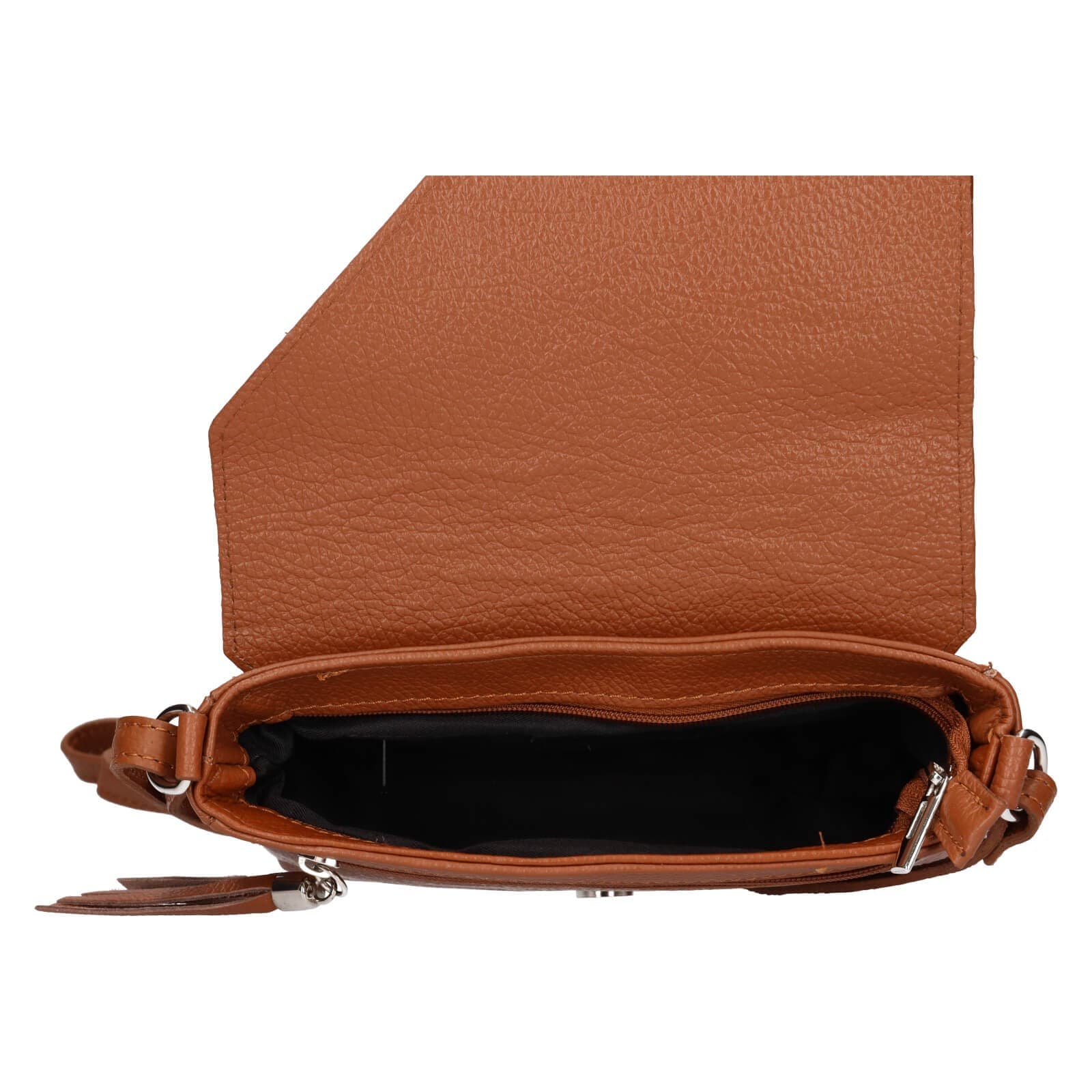 Kožená crossbody kabelka Italia Kalia, hnědá 6