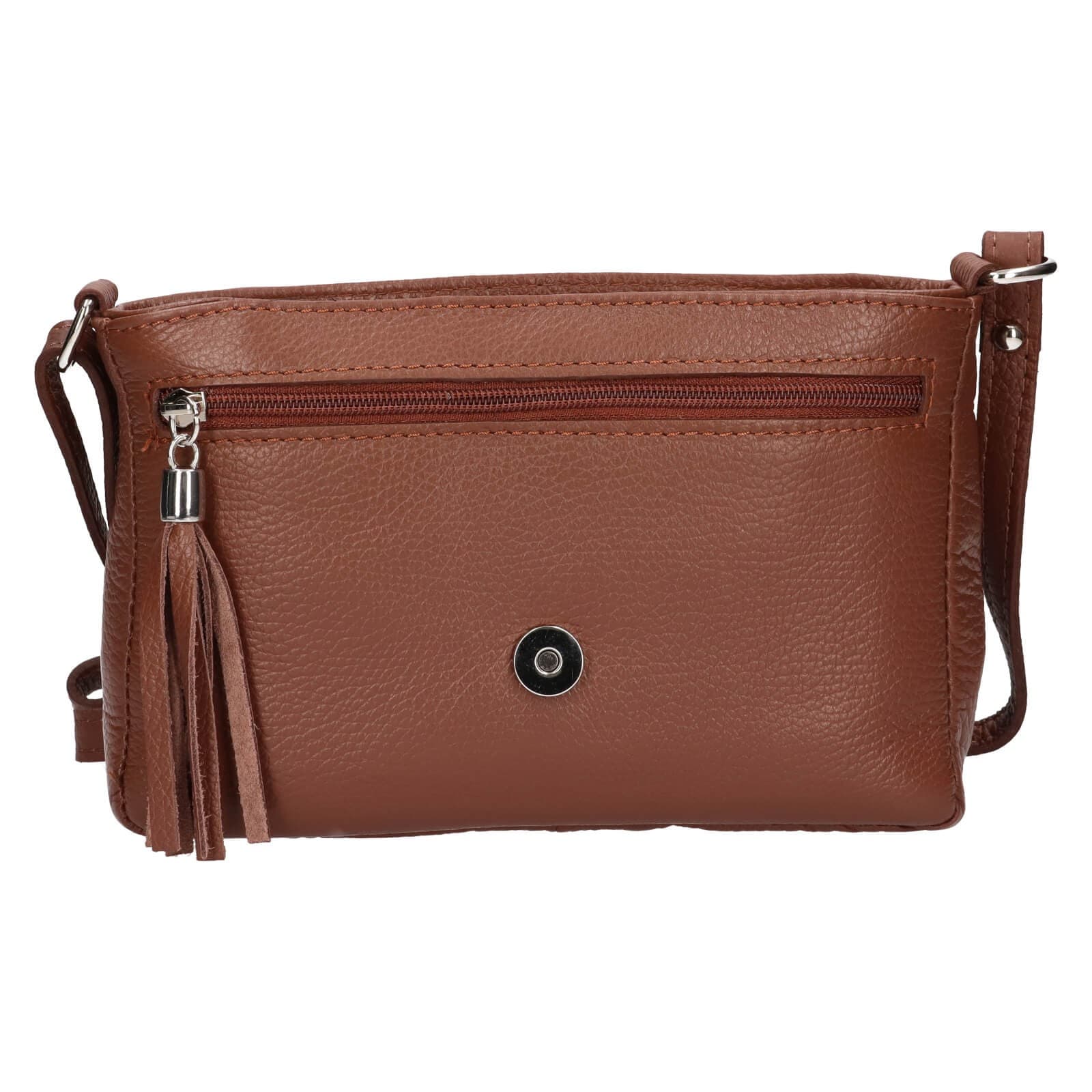 Kožená crossbody kabelka Italia Kalia, hnědá 5