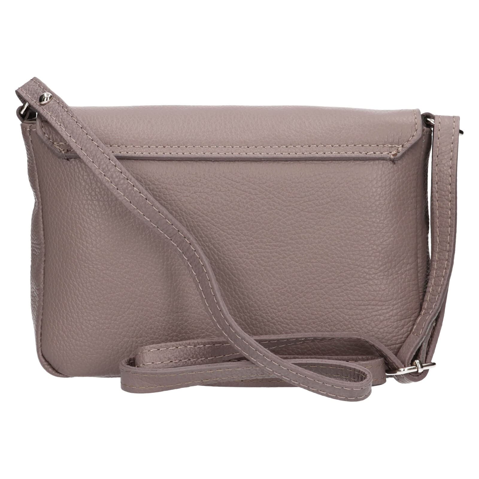 Kožená crossbody kabelka Italia Kalia, šedá 3