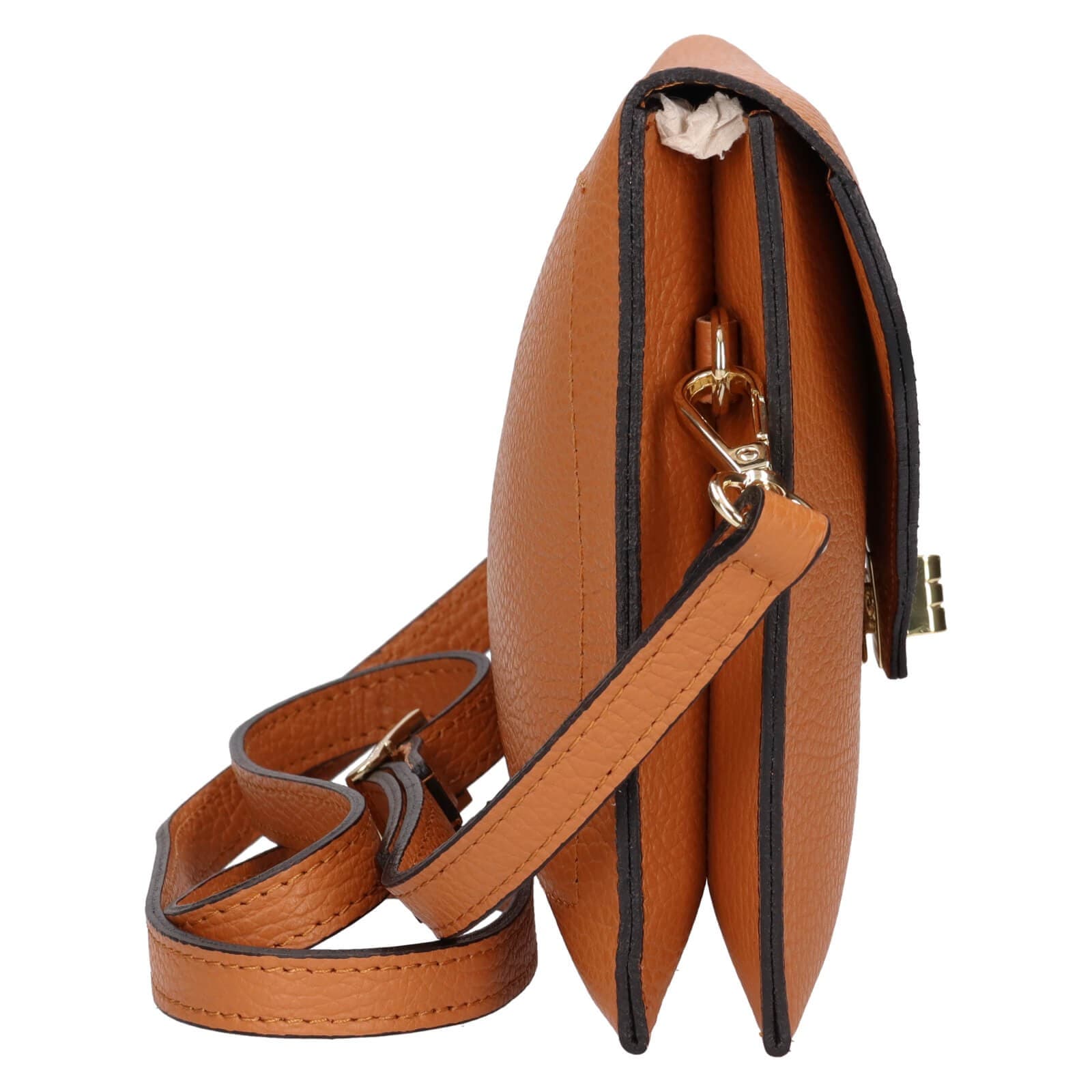 Kožená crossbody kabelka Italia Martes, hnědá 4