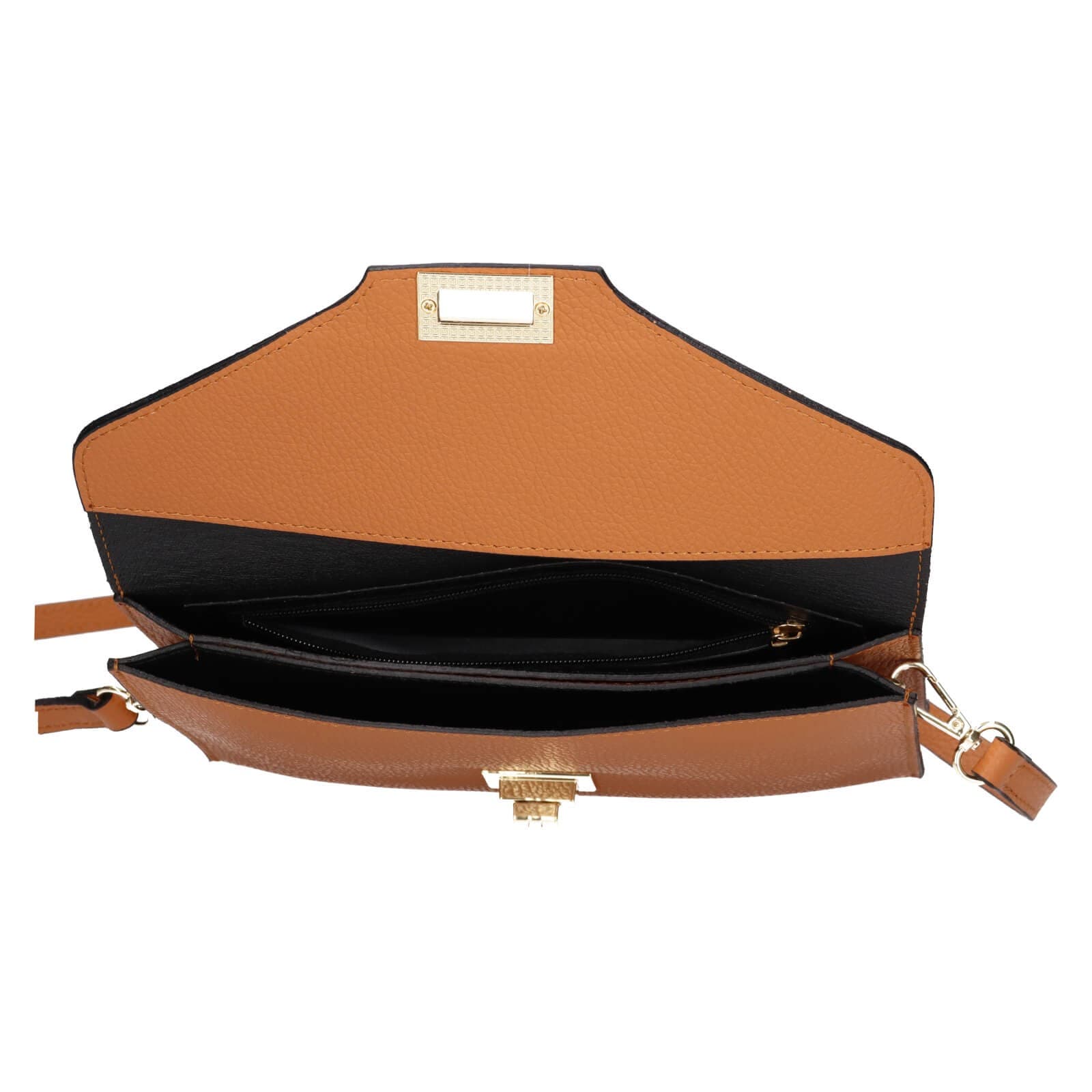 Kožená crossbody kabelka Italia Martes, hnědá 5