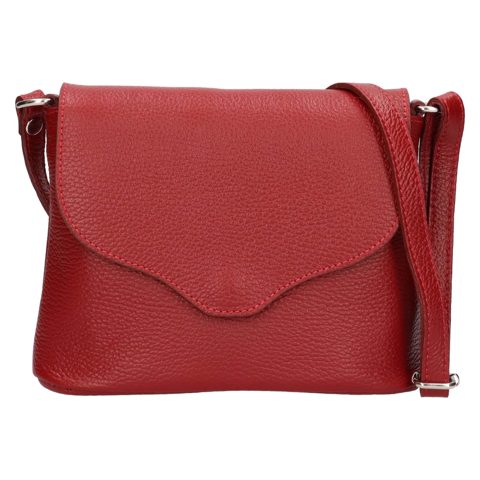 Kožená crossbody kabelka Italia Alice, červená