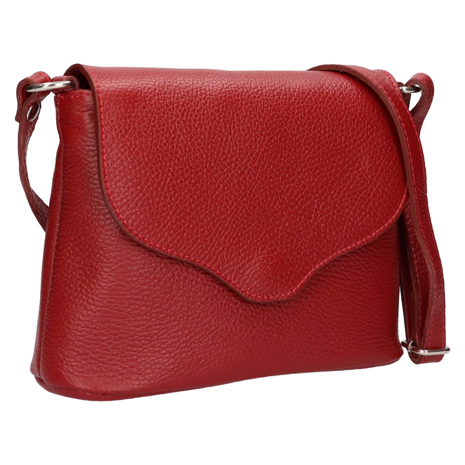 Kožená crossbody kabelka Italia Alice, červená 2
