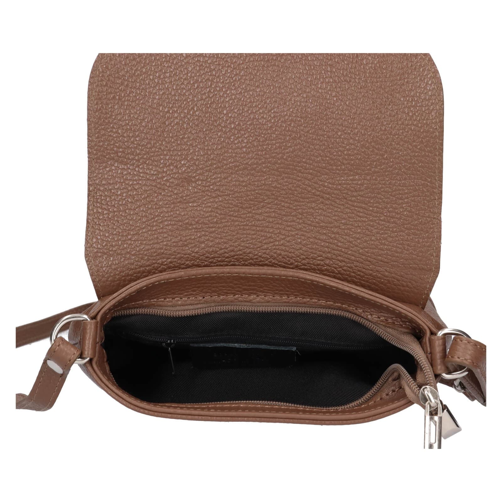 Kožená crossbody kabelka Italia Alice, hnědá 5