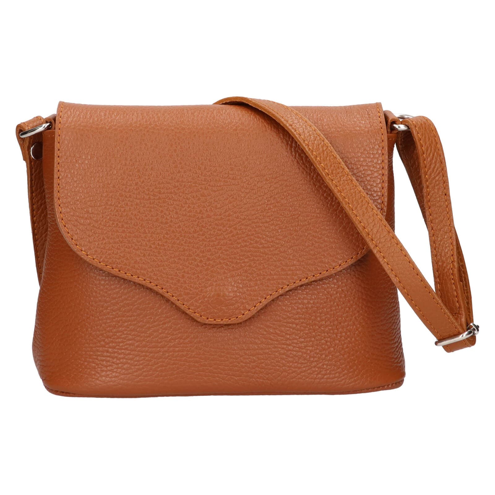 Kožená crossbody kabelka Italia Alice, hnědá