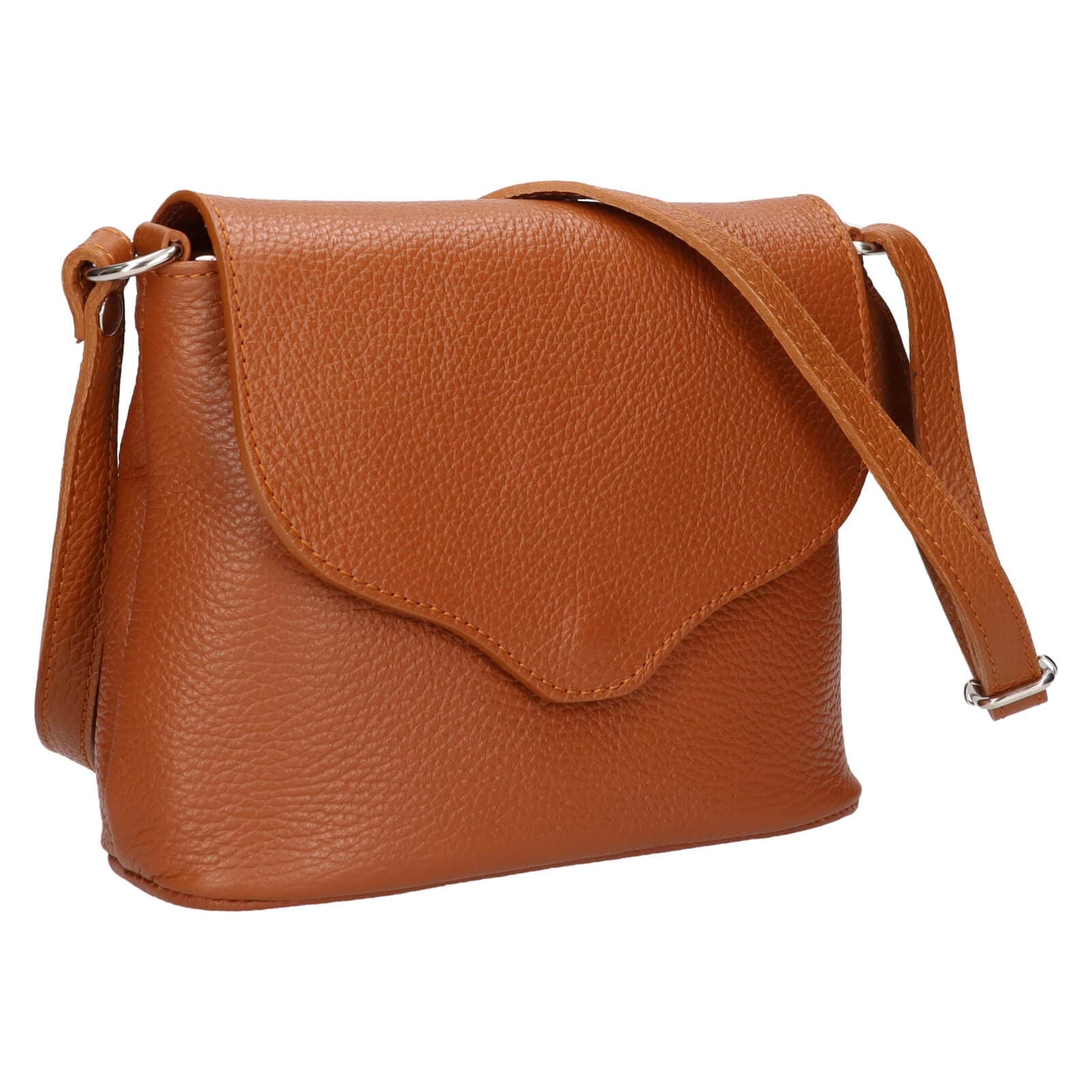 Kožená crossbody kabelka Italia Alice, hnědá 2